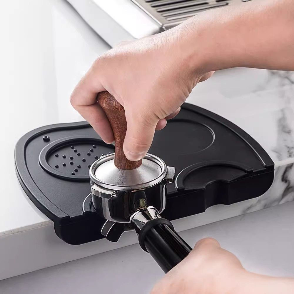 New Product#Coffee Tamper Mat Bar Coffee Machine Non-Slip Silicone Mat Italian Coffee Portafilter Ta