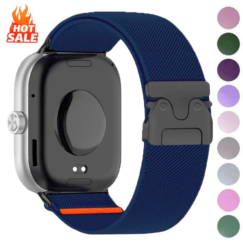 ไนลอนแม่เหล็กกีฬาสําหรับ Redmi นาฬิกา 4 5 6 สายนาฬิกาสร้อยข้อมือ correa สําหรับ Xiaomi Band 8pro 9pro active band อุปกรณ์เสริม