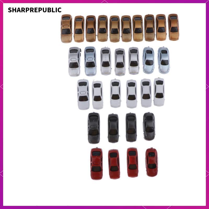 [Sharprepublic] N Scale Train Cars Architectural Scale Model Vehicles for 1:150 Building Train