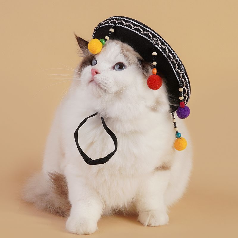 Ji Zai Pet Cat Retro สไตล์ชาติพันธุ์สัตว์เลี้ยงแมว Retro สไตล์ชาติพันธุ์แจ๊ส