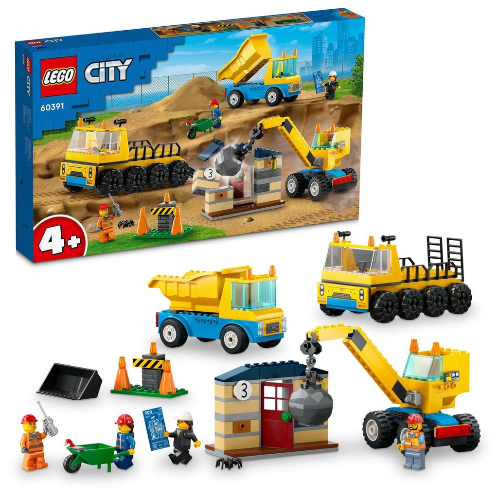 LEGO City Truck and Ball Crane Toy, Gift for Birthday, Blocks, Educational, Christmas, Boys, Girls, 
