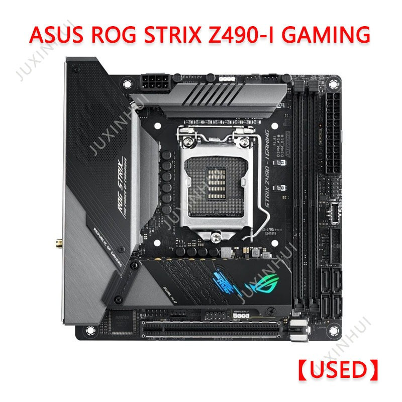 95%ใหม่Asus ROG STRIX Z490-I GAMING Mini ITX LGA1200 เมนบอร์ด Mini-ITX รองรับ Core/Entium/Celeron