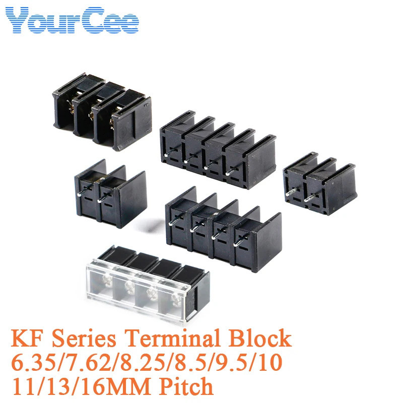 5PCS KF Series Terminal Block 6.35/7.62/8.25/8.5/9.5/10/11/13/16MM Pitch Connector KF7.62 KF88 KF25 