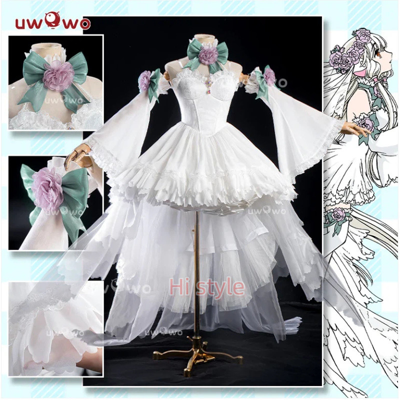 Uwowo Chobits Chii Wedding Dress Cosplay Costume