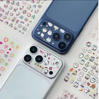 Kitty Kitty Kitty Cat Sticker Apple iphone17 โทรศัพท์มือถือกลับเชลล์กันน้ําสามมิติน่ารักสร้างสรรค์ Niche สติกเกอร์ตกแต่ง
