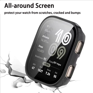 【เคส+สาย】ปกกระจกนิรภัย สายซิลิโคน for Amazfit bip 6 สายยางกีฬาอ่อน ฝาครอบแข็ง วัสดุ PC for Amazfit bip 6