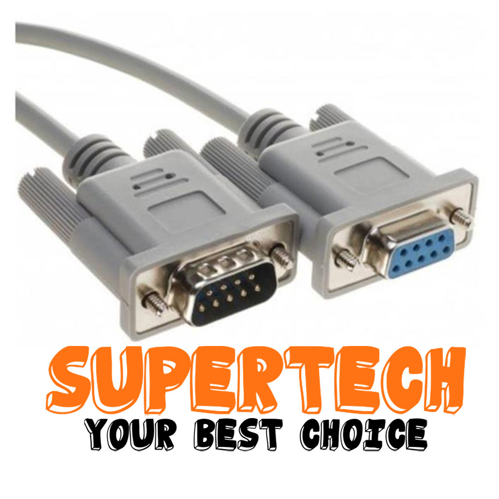 1.5M 3M 5M 10M 15M RS232 Serial DB9 9Pin ชายหญิง 2-3 Cross Line สาย 9 pin