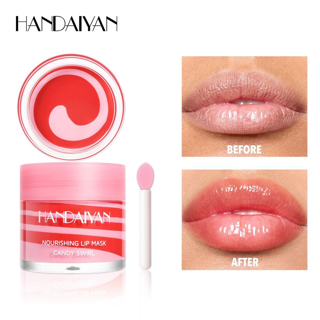 Lip Mask Moisturizing Lightening Lip Lines Anti-Drying HANDAIYAN Lip Mask 6 สี Spiral Lines Lip Mask