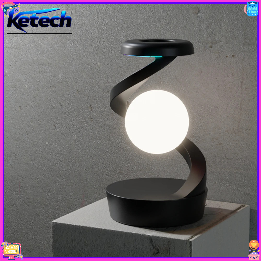 โคมไฟลอยแบบหมุนได้พร้อมเครื่องชาร์จไร้สาย RGB Ambiance &