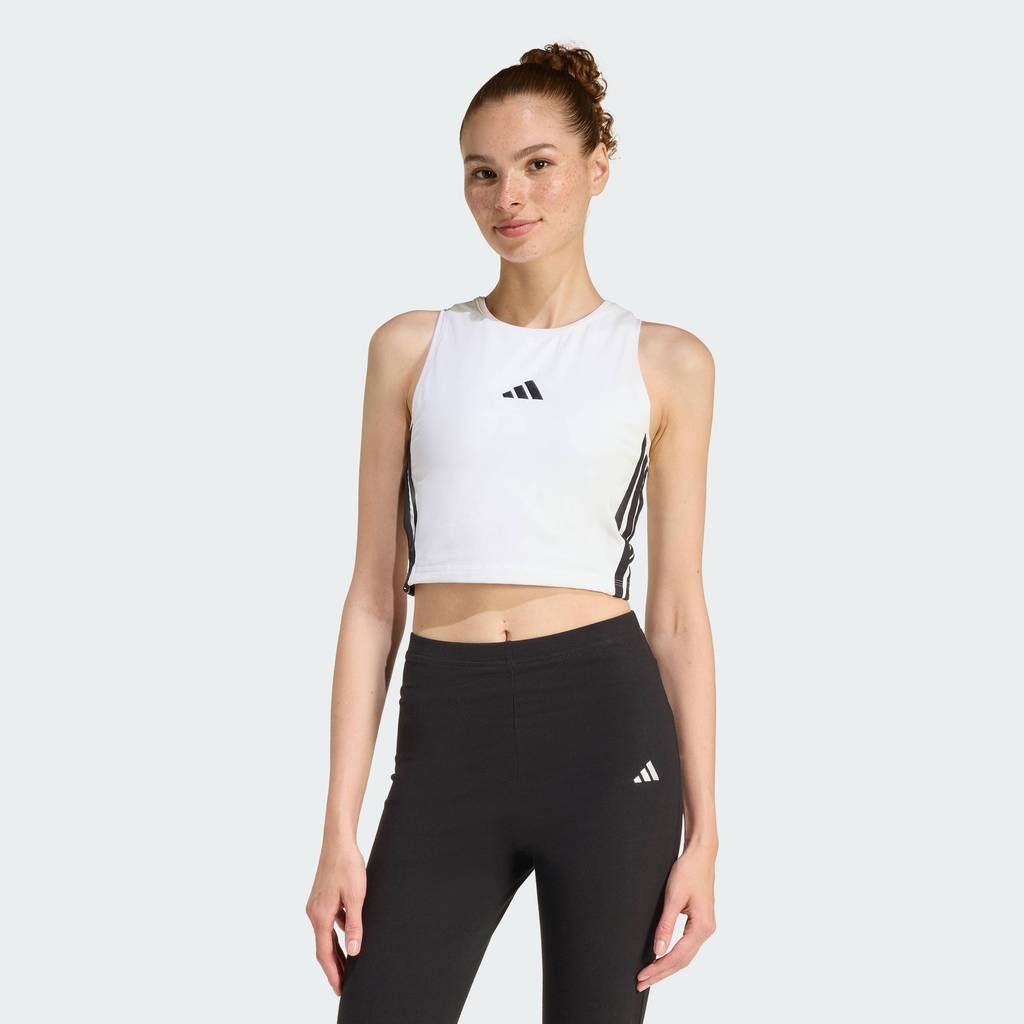 adidas Lifestyle ESSENTIALS 3-STRIPES PADDED TANK Women White JZ6876