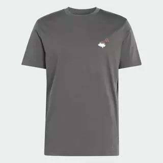 adidas ไลฟ์สไตล์ เสื้อยืดพิมพ์ลาย COFFEE CAFE CHEESECAKE ผู้ชาย สีเทา KB2499