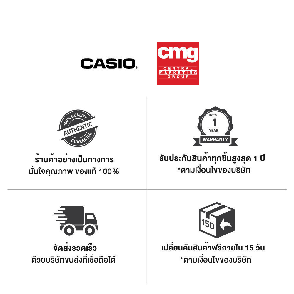 CASIO นาฬิกาข้อมือ CASIO รุ่น ABL-100WEGG-1BDF สายสเตนเลส สีดำ - รูปที่ 3
