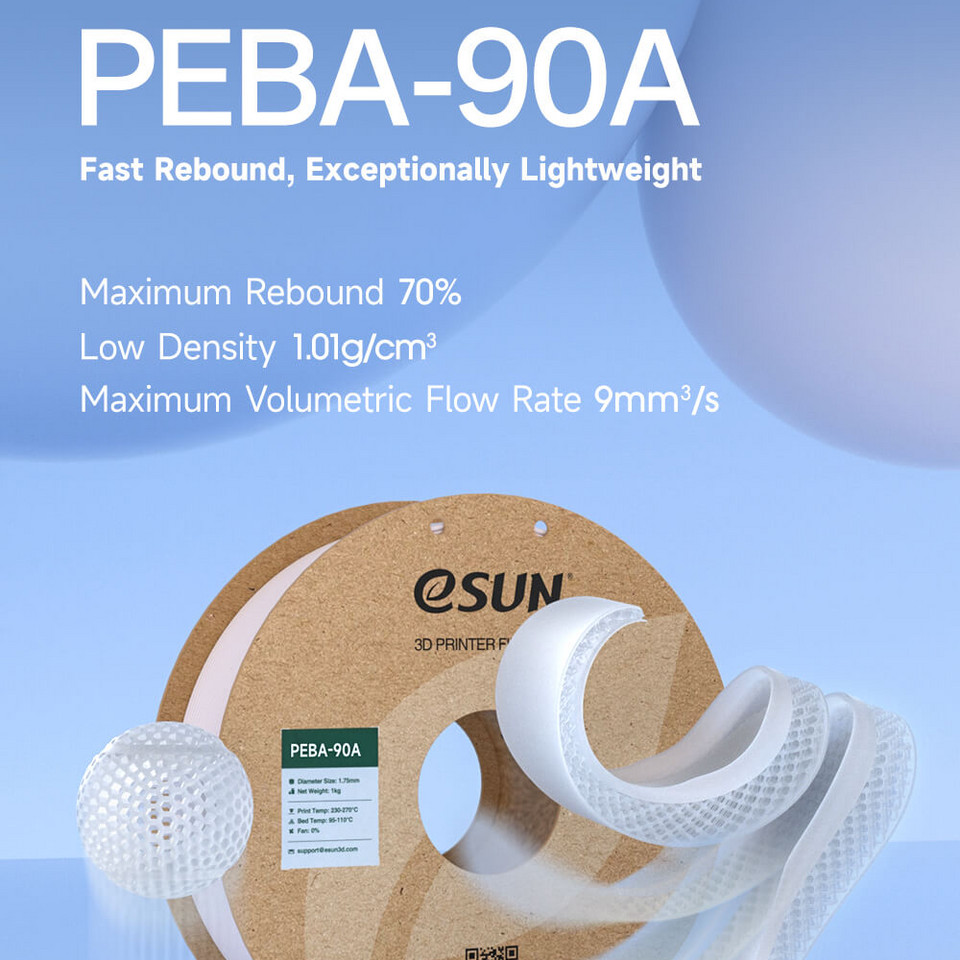 เส้นวัสดุการพิมพ์ PEBA-90A eSUN Filament