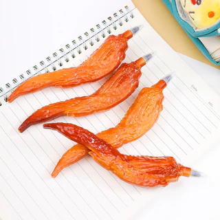 ปากกาลูกลื่นรูปทรงปีกไก่ย่าง 0.7 มม. สีดํารางวัลเครื่องเขียนนักเรียนสร้างสรรค์ WJ916