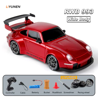 RC 4WD Drift รถ GTR R35 Porsche กว้าง Body รุ่น Proportional คันเร่ง 2.4G รีโมทคอนโทรล 911 รถแข่งความเร็วสูง 1/20 ของเล่น