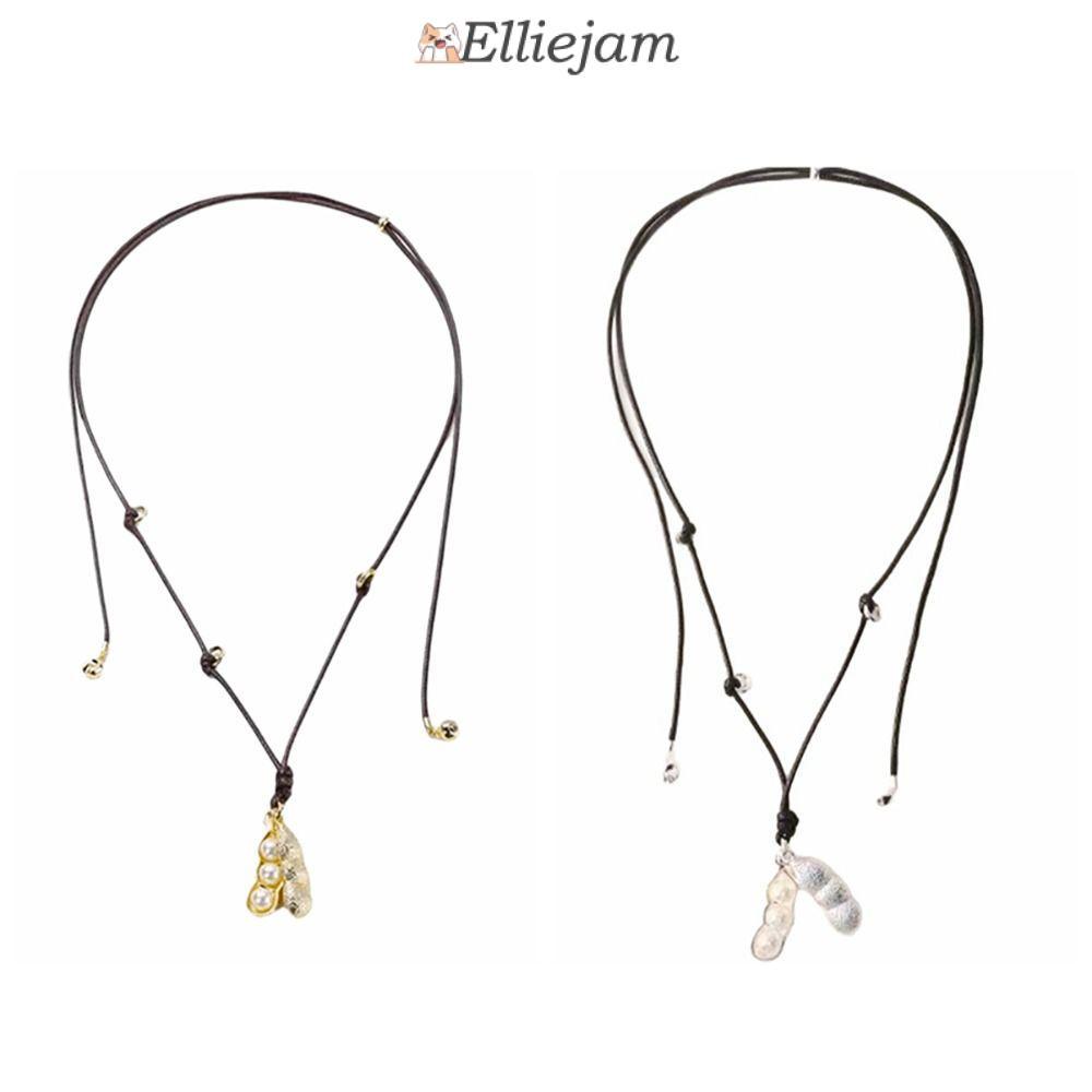 ELLIEJAM Pea Pod สร้อยข้อมือเชือกลม สร้อยคอสายโซ่สำหรับผู้หญิง