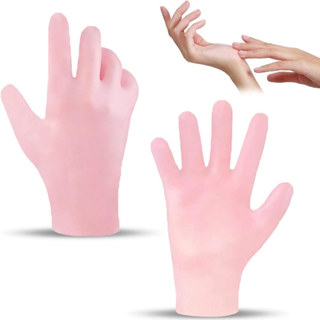 พร้อมส่ง 1 คู่ ถุงเท้า ถุงมือซิลิโคน ให้ความชุ่มชื้นอบผิว สำ…