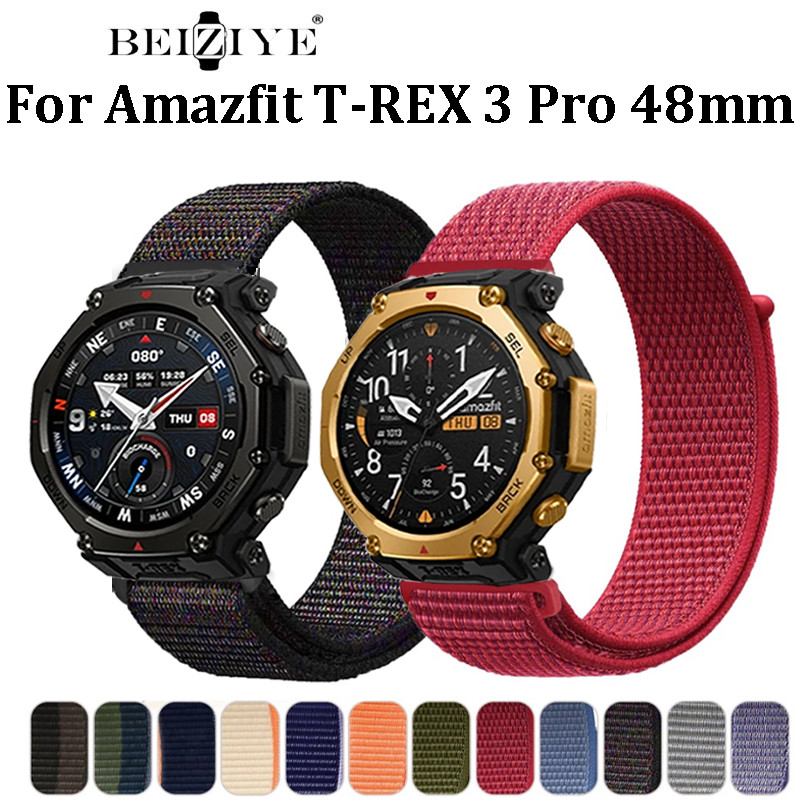 สายนาฬิกาไนลอนสําหรับ Amazfit T-Rex 3 Pro (48 มม.) กีฬาไนลอนสําหรับ Amazfit T-Rex 3 Pro เปลี่ยนสายนา