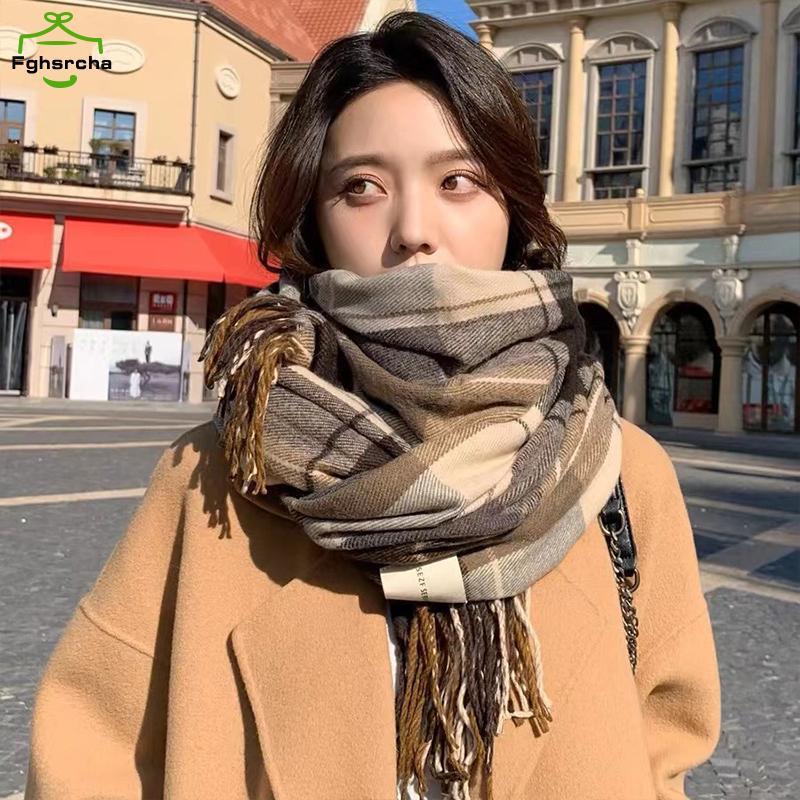 [FHC] สไตล์ใหม่ถักอบอุ่นอเนกประสงค์ตาราง Scandal ผ้าพันคอรั้วคอและคอ [fhc]