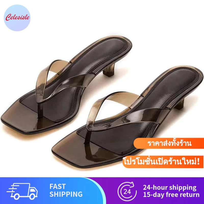 รองเท้าแตะนักเรียน Anti-Slip PVC โปร่งใส เกาหลี ใส่ข้างนอก ชายหาด พื้นนุ่ม เหมาะสำหรับหน้าร้อน ใส่ได้ทั้งวัน ไม่เหม็นเท้า ระบายอากาศดี กันลื่นเวลาเดิน| FCC0 WS1 HS1 FLW1