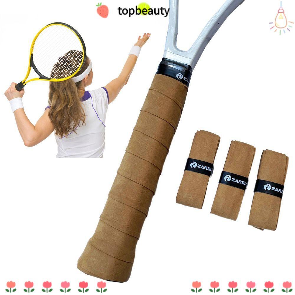 Topbeauty ไม้เทนนิสโอเวอร์กริปด้านในทนทานขัดหมองคล้ําการดูดซึมเหงื่อแบดมินตันสควอช