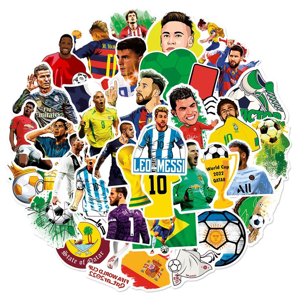 2026 สติกเกอร์ฟุตบอลฟุตบอลโลก 50 ชิ้นกันน้ํานํามาใช้ใหม่ ทําเอง ง เอแคลส์ ของขวัญสะสมของที่ระลึก