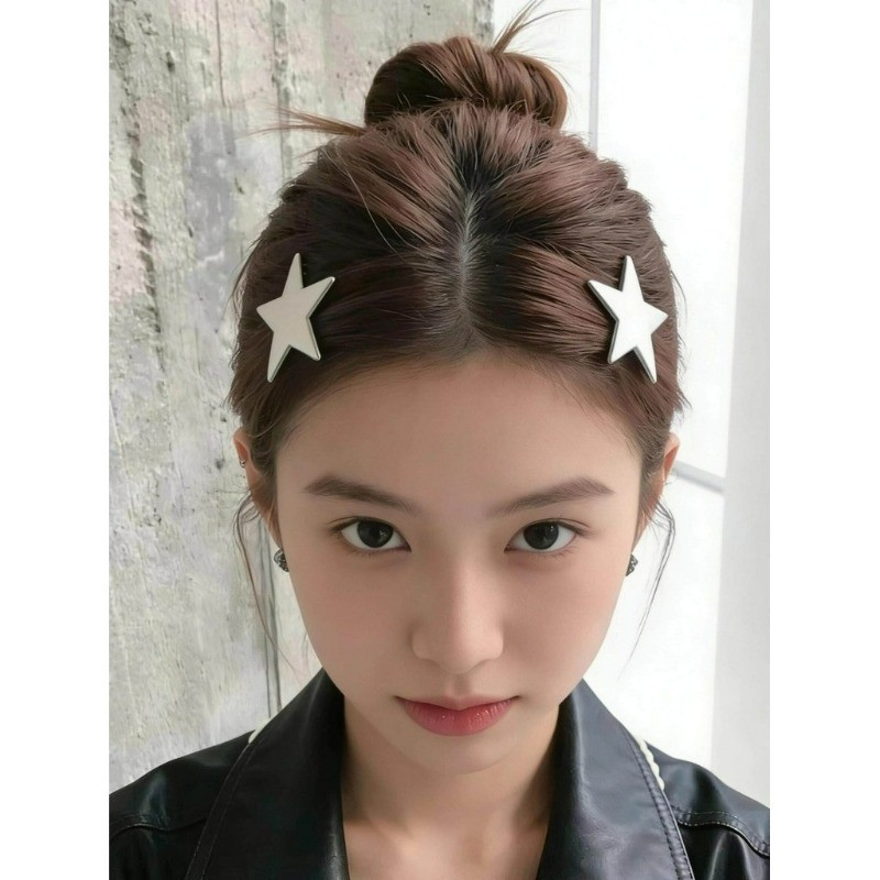 1/2 ชิ้นผู้หญิงโลหะผสม Star Hairpin Mini Grips ด้านข้างคลิป Bangs Hairclips เครื่องประดับผม