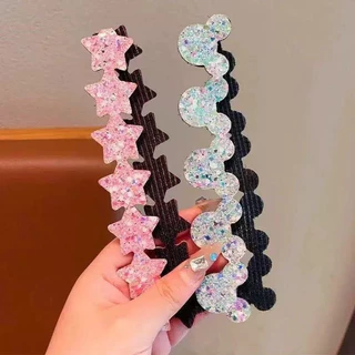 (พร้อมส่งในไทย) ที่คาดผมแบบแปะ เครื่องประดับม แฟชั่น สไตล์น่ารัก