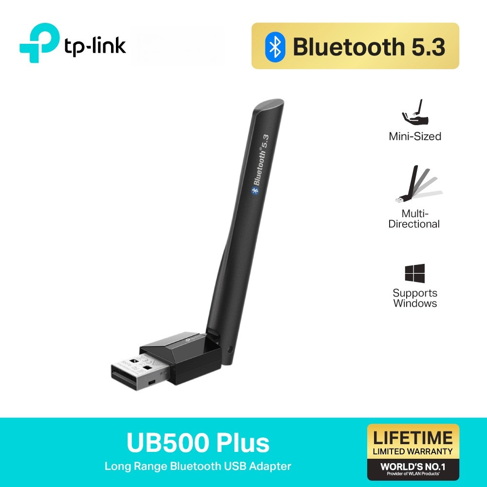 TP-Link UB500 Plus ยูเอสบีอแดปเตอร์ บลูทูธ 5.3 Long Range Bluetooth USB Adapter ประกันแบบ Limited Lifetime