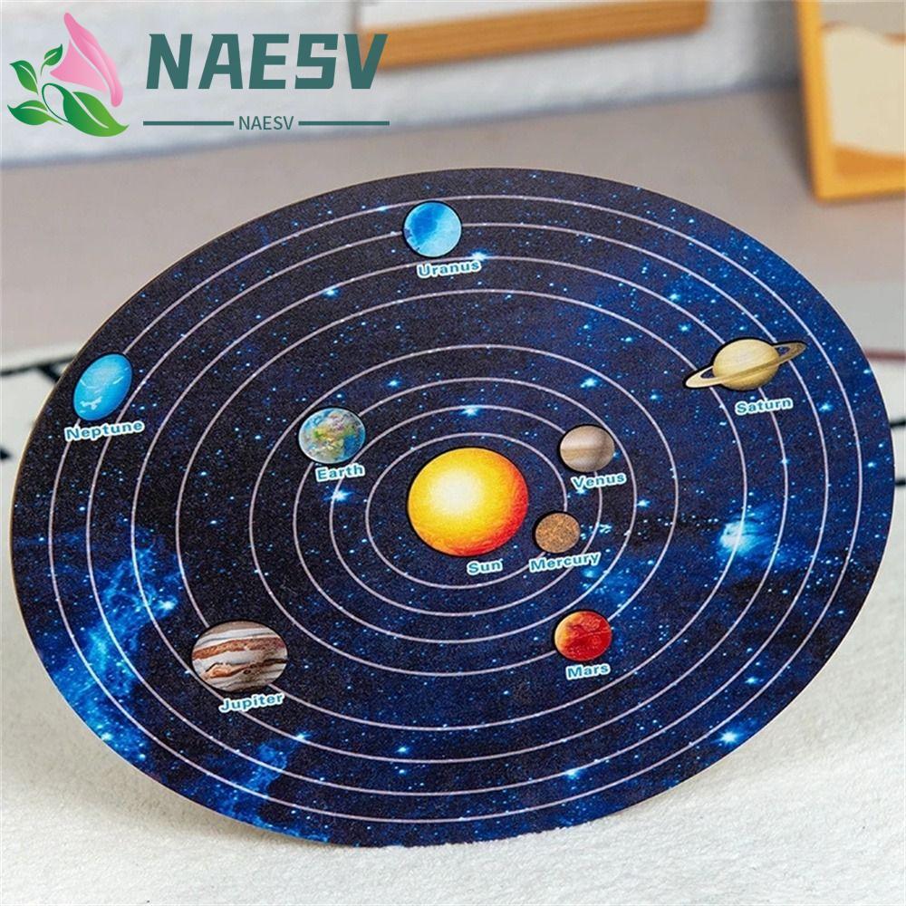 NAESV พลังงานแสงอาทิตย์ระบบปริศนาเด็ก Universe Planet Matching Early Learning Science Boy Girl Plane