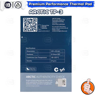 [CoolBlasterThai] ARCTIC TP-3 Premium Performance Thermal Pad 120x20x0.5 mm.(4 PCS) (ซิลิโคนนำความร้อน)