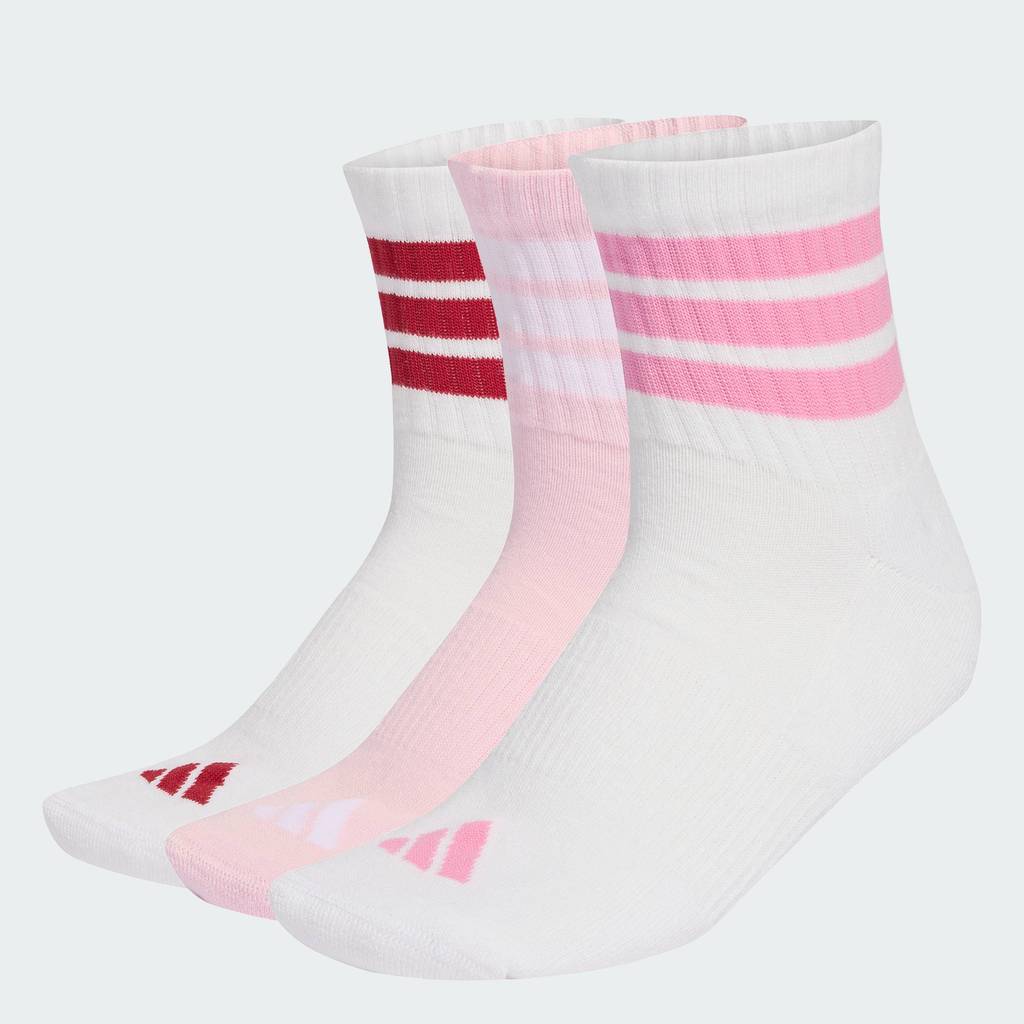 adidas ไลฟ์สไตล์ ถุงเท้ามิดคัท 3 STRIPES CUSHIONED SPORTSWEAR (3 คู่) Unisex สีขาว KC9616