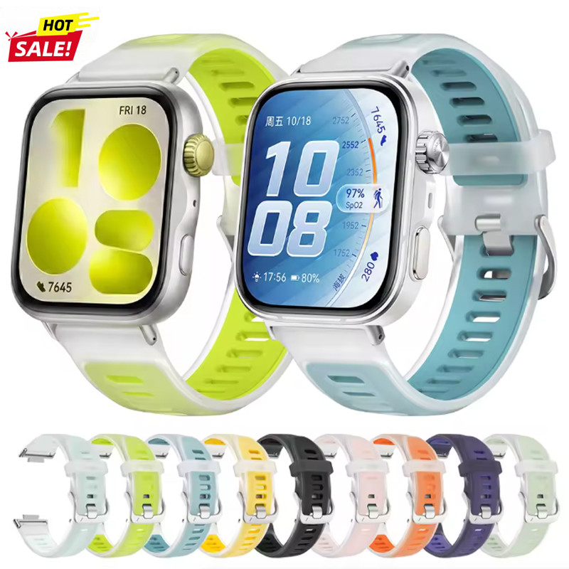 สายซิลิโคนโปร่งแสงสําหรับ HUAWEI WATCH Fit 5 Fit5 Pro Band Watchband สําหรับ HUAWEI Fit 3 4 Fit4 Pro เปลี่ยนสายรัดข้อมือสร้อยข้อมือ