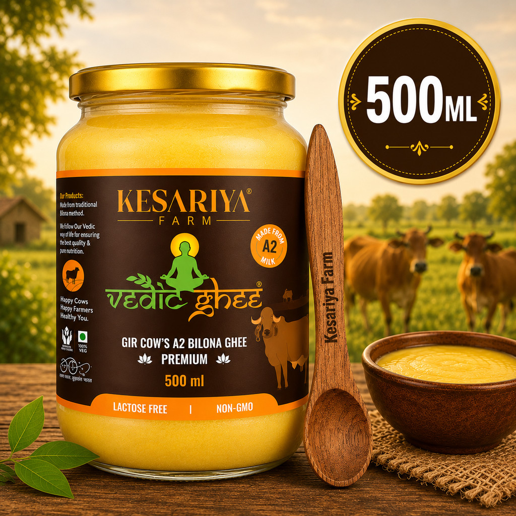 Vedic A2 Ghee Premium Gir Cow Cultured Ghee เนยใสA2 เนยใสพรีเมี่ยม บรรจุ 500 ml