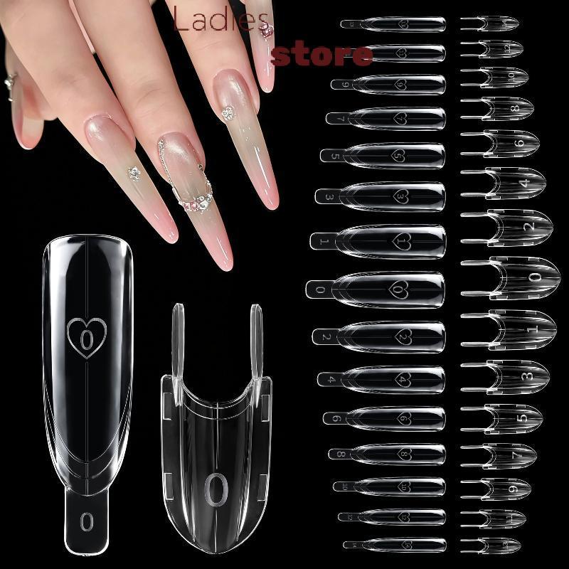 KTH 120PCS Full Cover เล็บรูปแบบแม่พิมพ์ Roet Shape Perfect สําหรับอะคริลิคและเจลแต่งเล็บร้อน