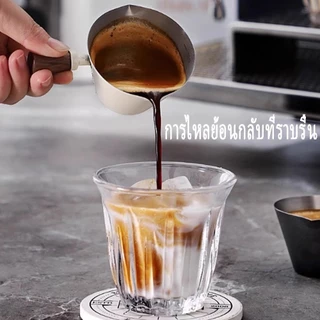 ☕☕☕Coffee Cup 100ml ถ้วยช็อตเอสเพรสโซ่ ช็อตกาแฟ Measuring Cup Stainless Steel ถ้วยตวงเอสเปรสโซ่ สเตนเลส 304 พร้อม
