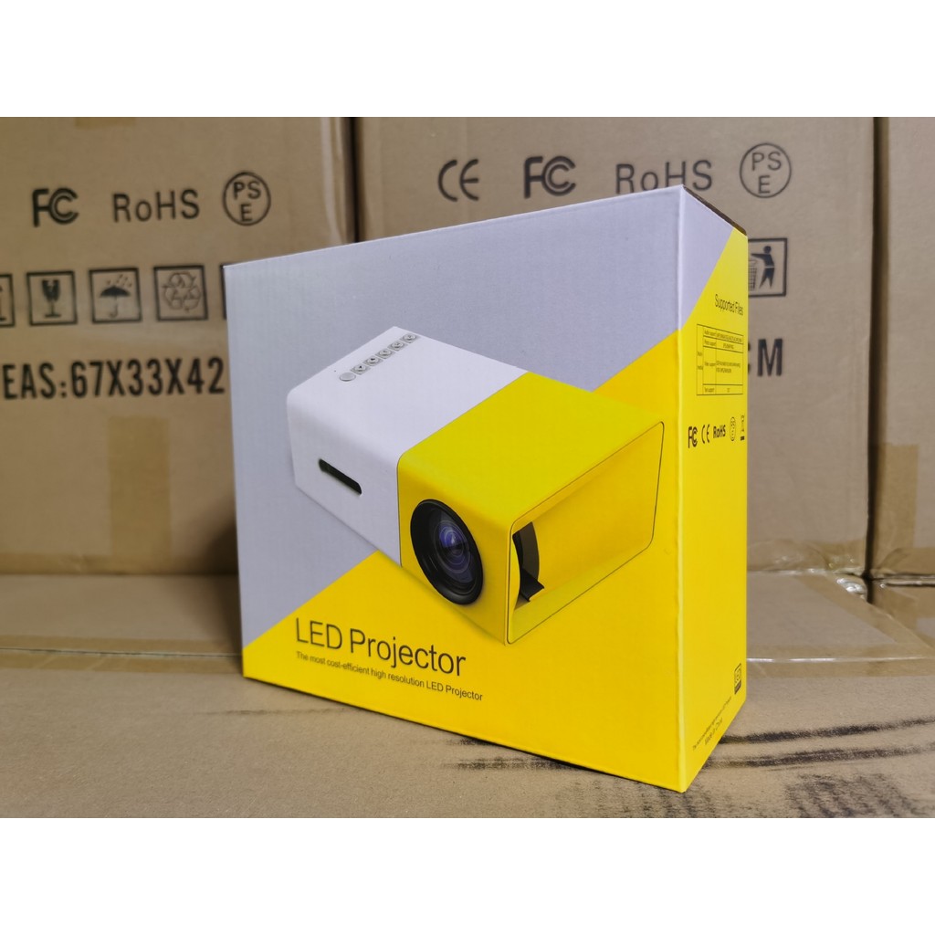 [12.6 สินค้ามาใหม่] YG300 Yellow White Machine Projector No System Portable HD Yellow White Projecto