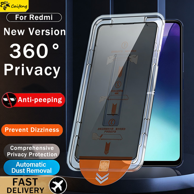 ความเป็นส่วนตัวฝุ่นติดตั้งฟรีความเป็นส่วนตัวป้องกันหน้าจอสําหรับ Redmi 14C 14R 13 13C 13R 13x 12 12C