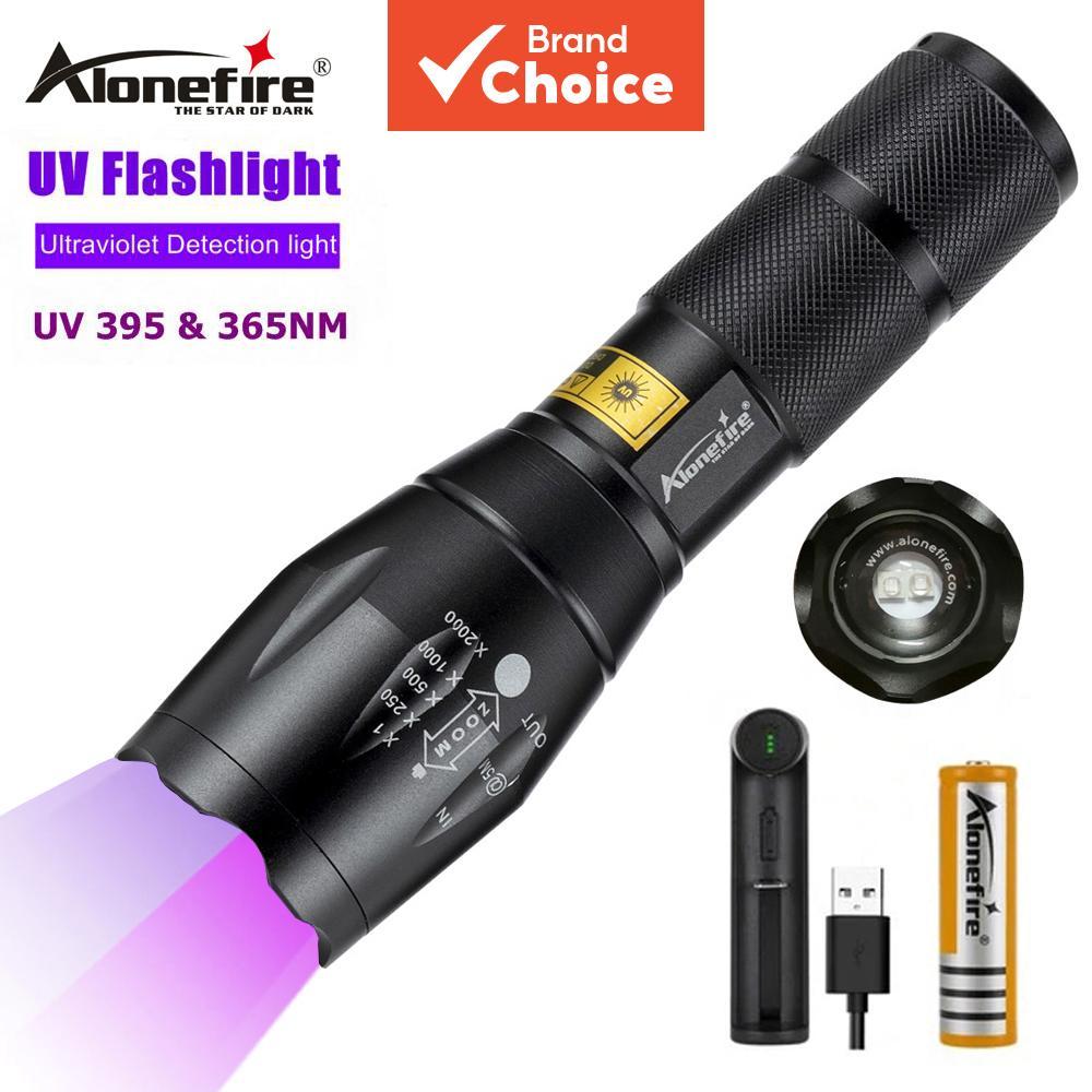 ไฟฉาย LED ซูมแสง UV Alonefire G700 365&395nm สําหรับตรวจจับปัสสาวะสัตว์เลี้ยง