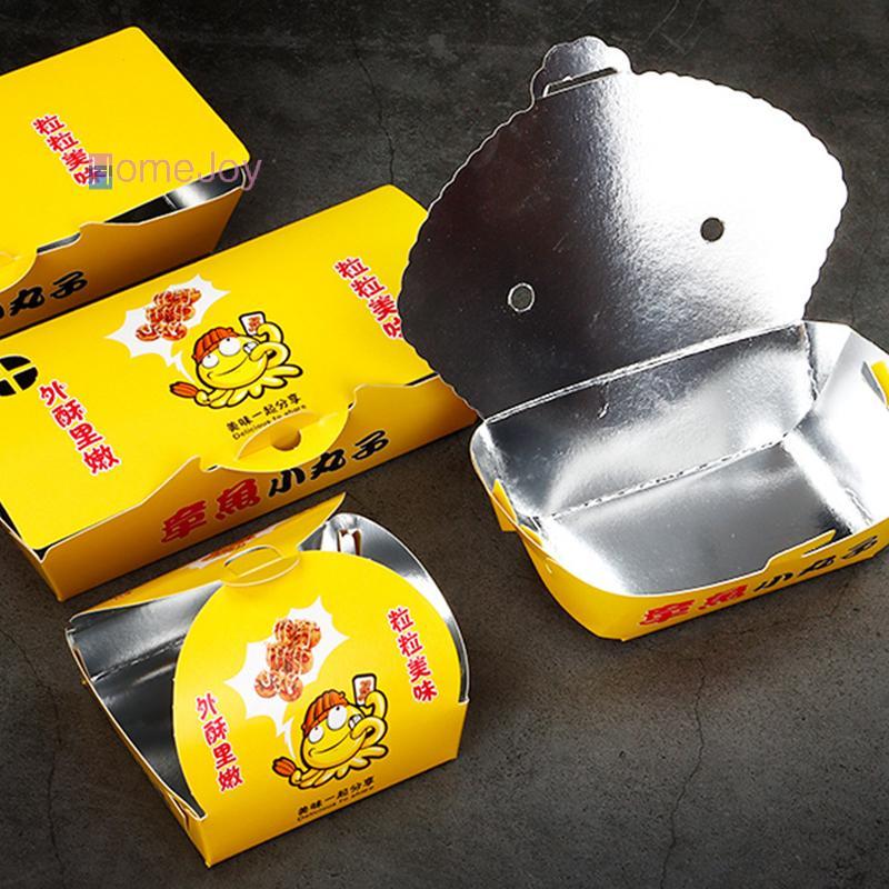 [HomeJoy-t] 100 ชิ้นอลูมิเนียมฟิล์มทิ้ง Octopus กล่องบรรจุภัณฑ์การเก็บรักษาความร้อนญี่ปุ่น Street อาหารทาโกะยากิ Takeaway อาหารว่างบรรจุคอนเทนเนอร์ Party Supplies อืม - รูปที่ 5