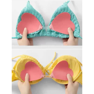Cilset🛒พร้อมส่ง🎀 บราปีกนก ดีเทลลายหัวใจน่ารัก กระชับหน้าอกได้ดีใส่สบาย *CUP#2*