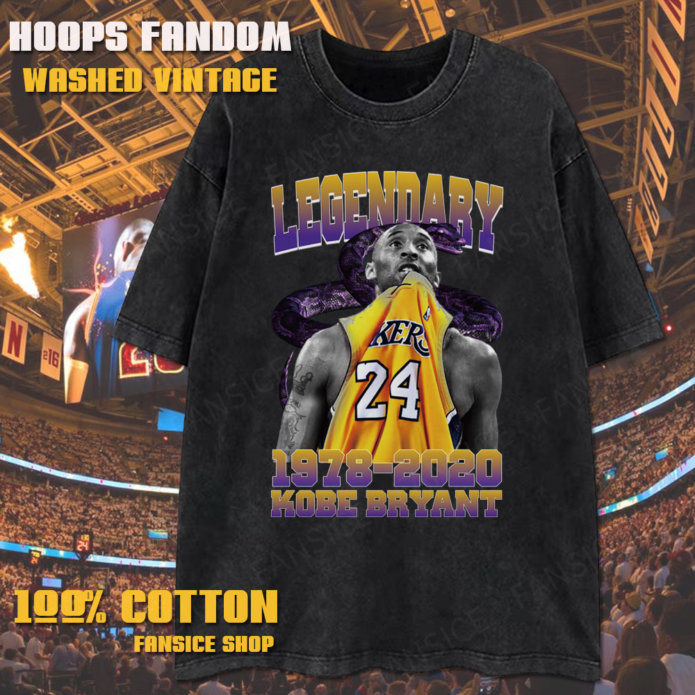 เสื้อยืดวินเทจ ฝ้าย100% ลายล้าง NBA Stars Kobe Bryant เสื้อแขนสั้น สวมใส่สบาย จัดส่งภายใน 24 ชั่วโมง