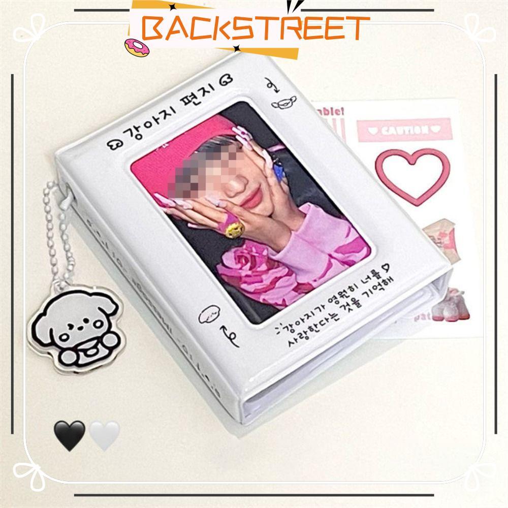 BACKSTAGERRET Card Holder แบบพกพา 36 สล็อตพร้อมสร้อยคอ อัลบั้มภาพขนาด 3 นิ้วสำหรับไอดอล K-pop