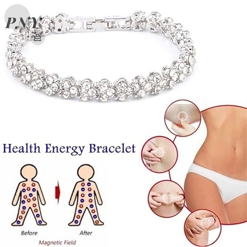 [PNY] สร้อยข้อมือบําบัดแม่เหล็กลูกปัดการดูแลสุขภาพเครื่องประดับลดน้ําหนักผู้หญิงคริสตัล VN