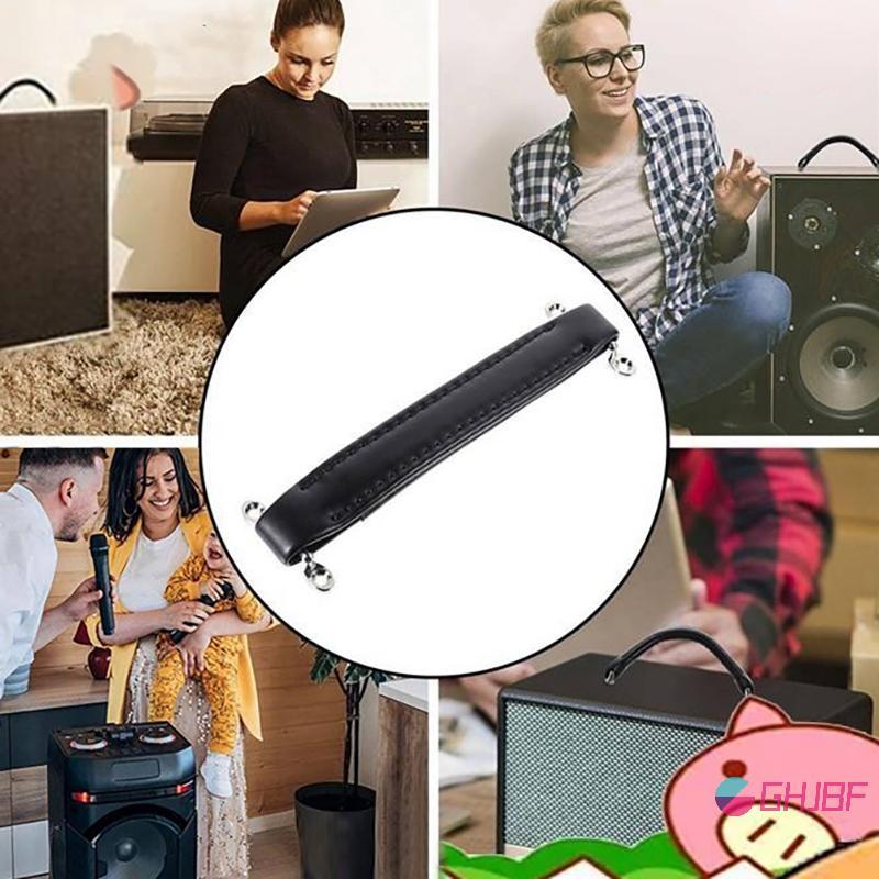 GHJBF] Vintage Style Leather Turtle Amplifier Handle With Screws, Used For Guitar Amplifier, Speaker