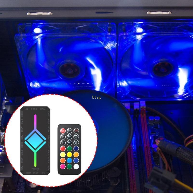 Btsg ARGB และ PWM HUB พัดลม Hub Splitter ARGB พัดลม Hub PWM ARGB Hub Splitter สําหรับ 5V แอดเดรส ARG