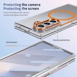 เคสกันกระแทก Samsung Galaxy Z Fold 6/7/5/4/3 พร้อมขาตั้งและฟิล์มในตัว รองรับหลายรุ่น