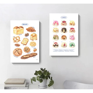 กรอบภาพ กรอบรูป สำหรับตกแต่ง ขนาด 30x40cm ติดผนังในครัว เพิ่มความน่ารัก อบอุ่น กรอบภาพขนมปัง