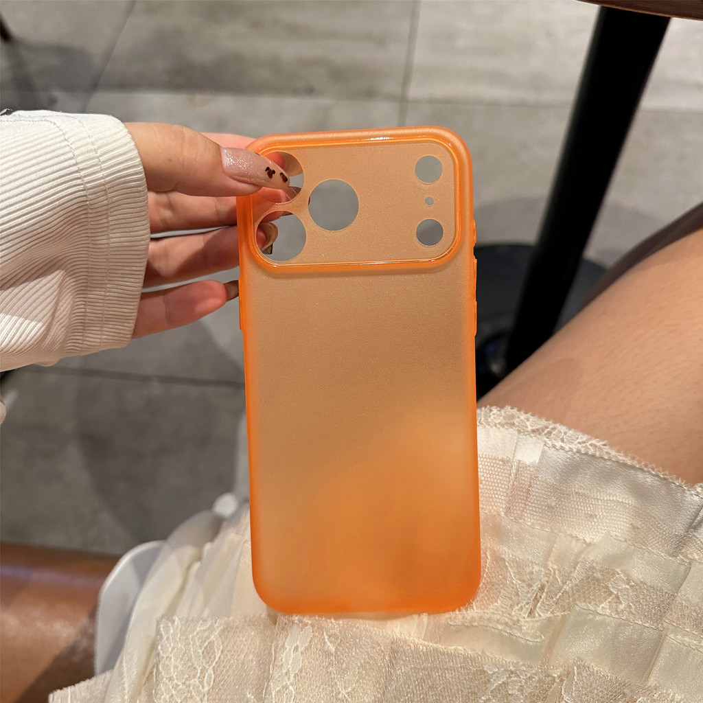 Thin Like Cicada Wings เหมาะสําหรับ iPhone17promax เคสโทรศัพท์ Frosted Non-Stick ลายนิ้วมือ Apple 16