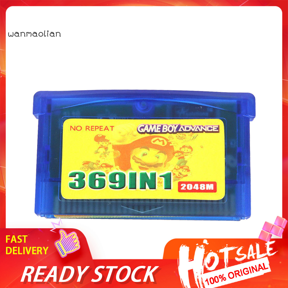 <wanmaolian> 369 in 1 US Version Game Cartridge การ์ดเกมสําหรับ GameBoy Advance